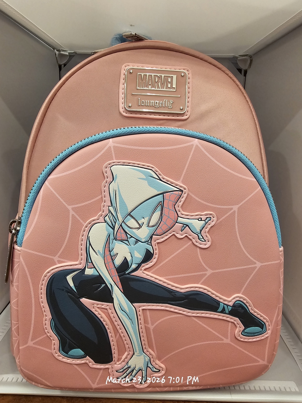 Loungefly Marvel Spider-Gwen Pink Web Mini Backpack